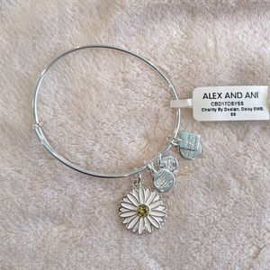 Alex and Ani Daisy Charm Bracelet